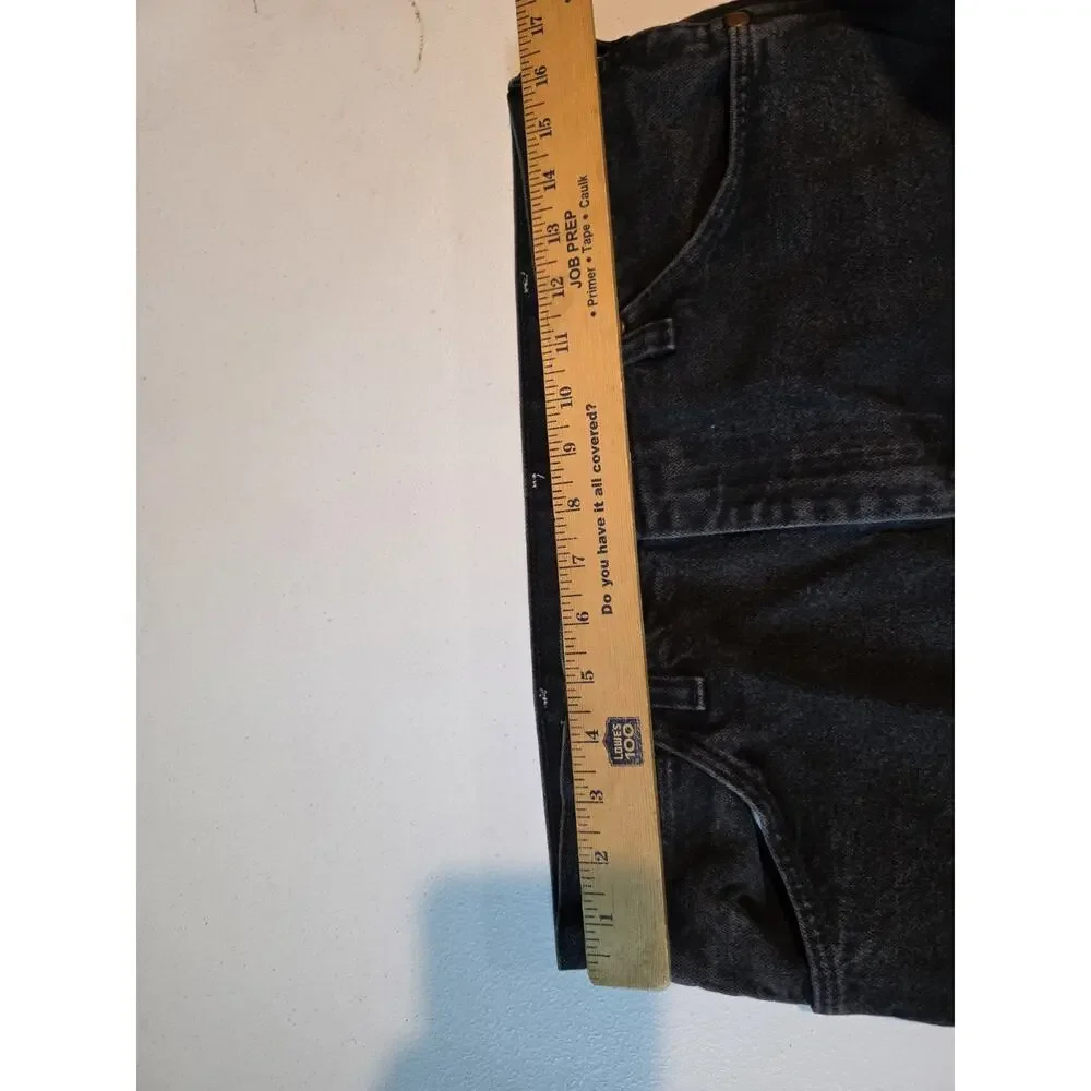 VTG Wrangler Jeans Mens 33x30 Black Straight Leg Denim 100% Cotton 5-Pocket